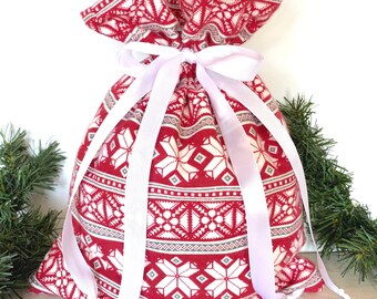 small cloth christmas gift bolsas