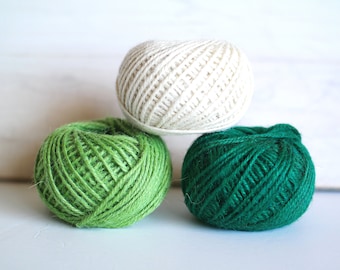 Jute touwtouw, gekleurd natuurlijk hennepkoord