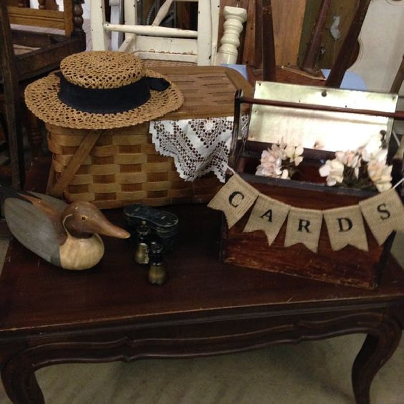 Mini Burlap Banner Cards Wedding or Party Burlap Banner Small Burlap Bunting