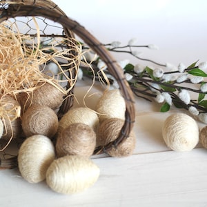Natural & Ivory Easter Eggs – Rustic Bowl or Vase Fillers for Farmhouse -  Spring Primitive Decor