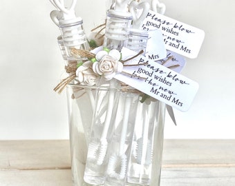 Wedding Send Off Bubbles, Wedding Ceremony Bubble Wands, Wedding Favors for Guests