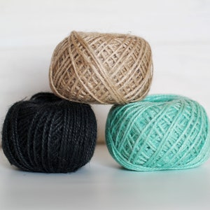 Jute Twine Rope String, Colored Natural Hemp Cord