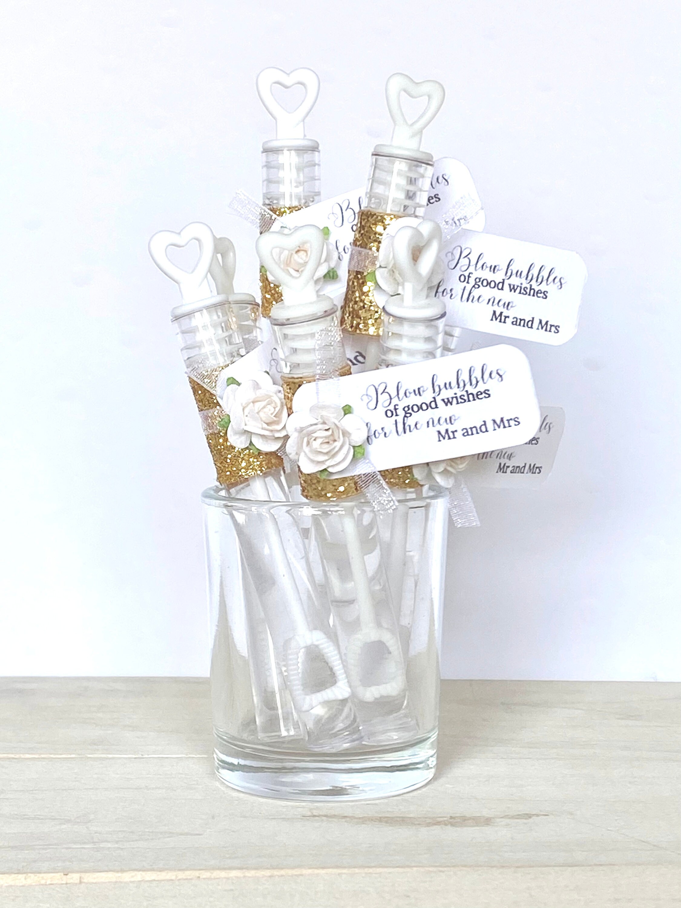 Burbujas De Boda A Granel – Varitas Circulares Blancas (100 Unidades) Individual Mini Varita De Burbujas Para Bodas, Recuerdos De Fiesta De Celebración Para Invitados - Stock Your Home