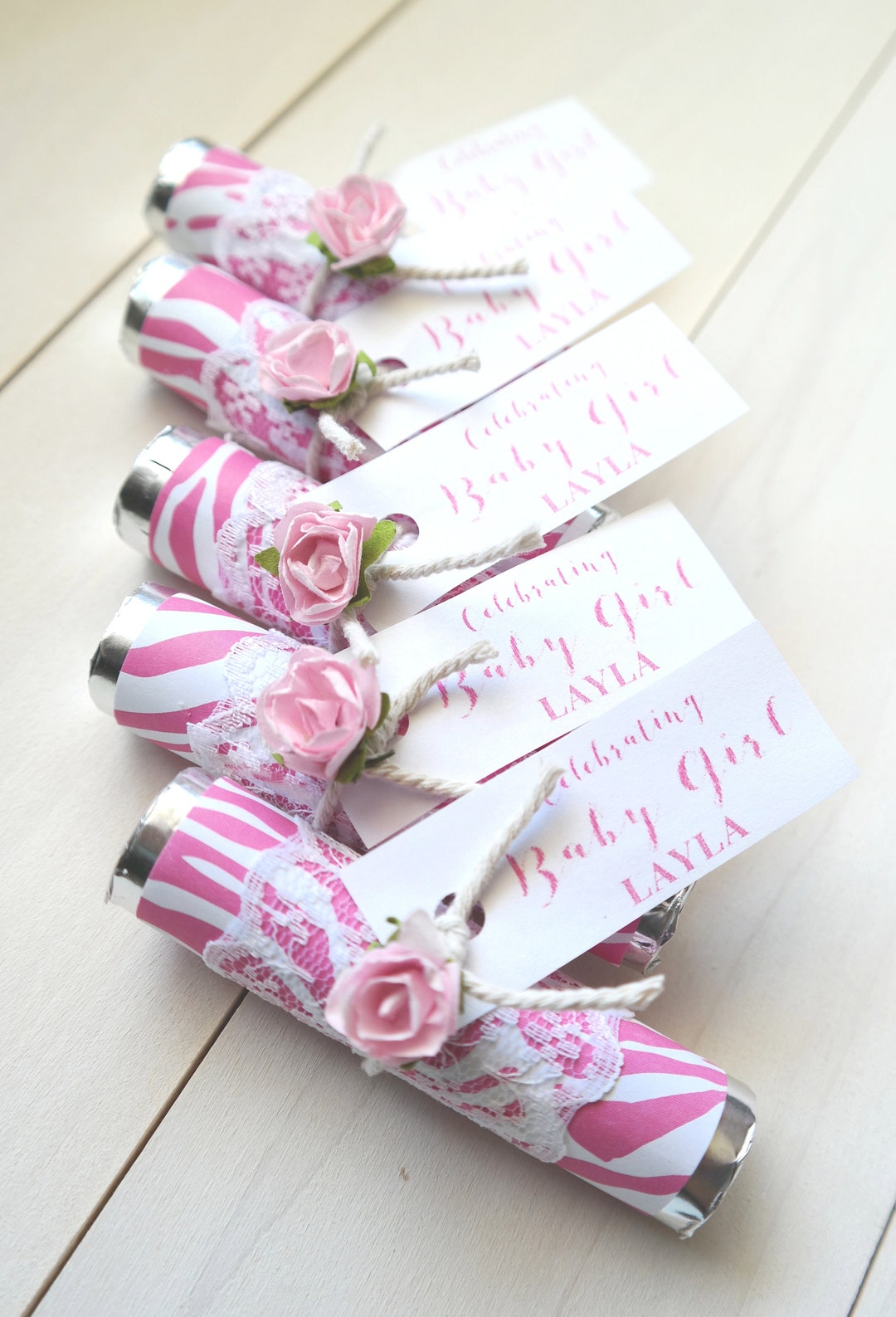 Baby Shower Girl Party Favors, Personalized Baby Girl Thank You Gift