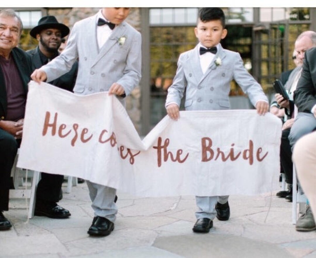 Here Comes The Bride, Wedding Decor, Flower Girl Sign, Wedding