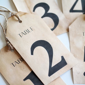 Table Number Tags, Rustic Wedding Reception Table Decor - Etsy UK
