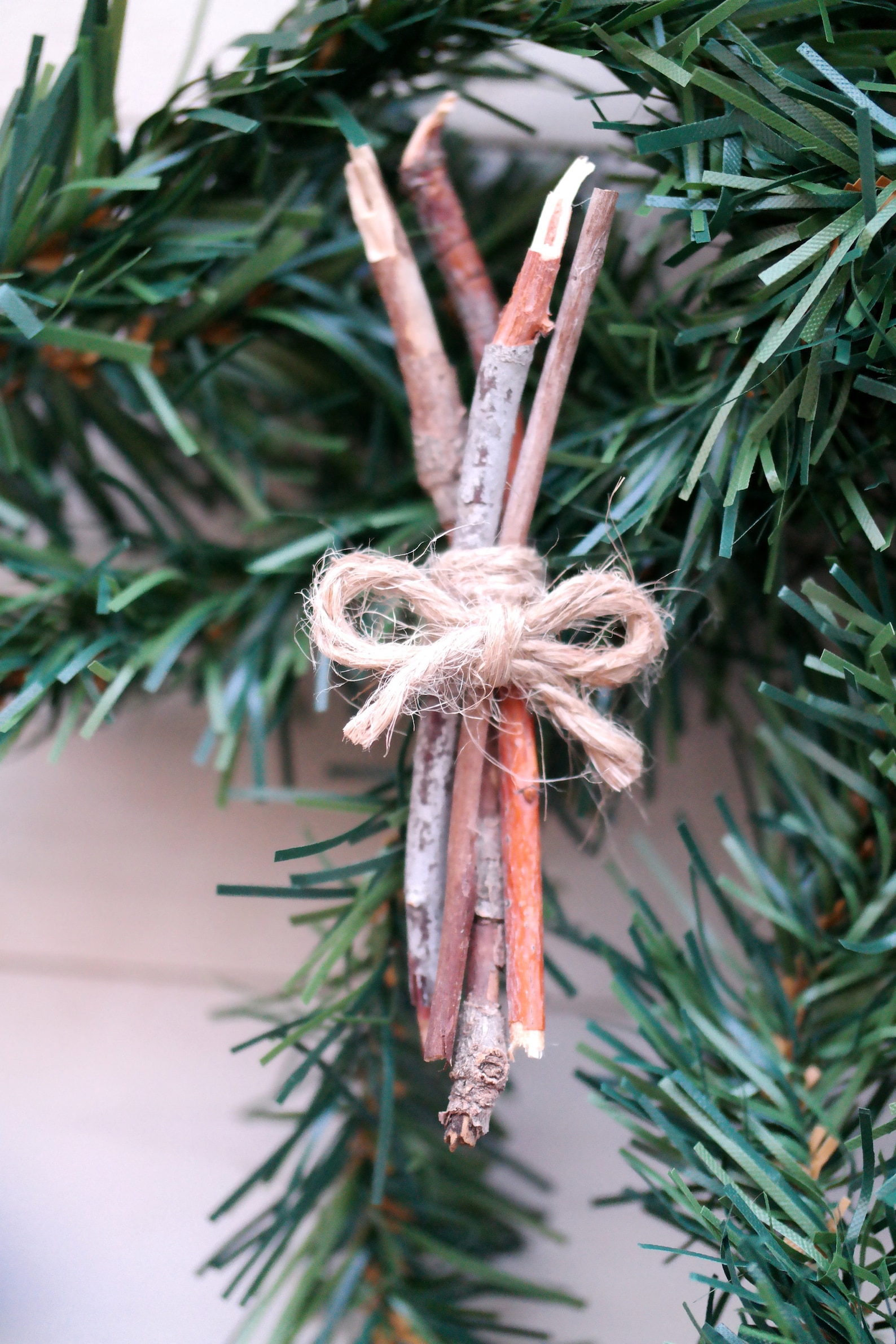 Christmas Tree Ornament Natural Tree Sticks Ornament Etsy