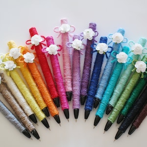 Rustic Wedding Pen, Guest Book Pen, Flower Decorative Pen for Guest Book