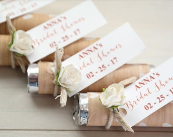 Bridal Shower Party Favors, Rustic Wedding Thank You Guest Gift