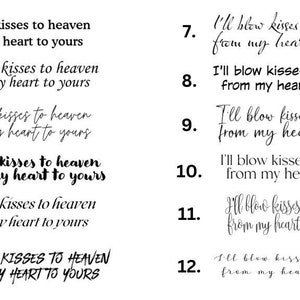 ANGEL & DOVE 12 Bomboniere Funebri Con Bolle 'I'll Blow Kisses To Heaven' – Ricordo In Inglese Per Funerale O Celebrazione Della Vita