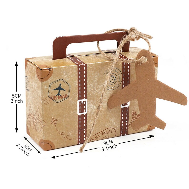 Mini Suitcase Favor Box Paper Party Favor Box Etsy