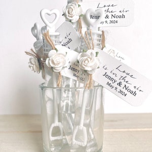 Wedding Send Off Bubbles, Love Is in the Air Wedding Ceremony Bubble Wands, Wedding Favors for Guests