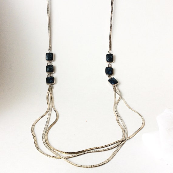 Statement Necklace, Snake Chain Necklace, Long Nec