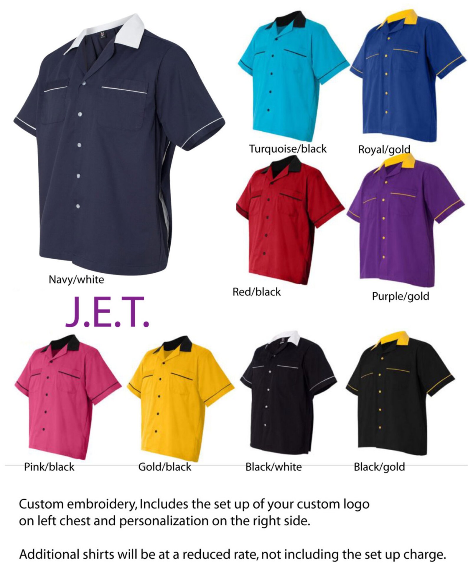 Bowling Shirt embroidered personalized Etsy