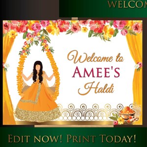 Haldi Welcome signs as Haldi decoration, Haldi Signs as Haldi decor, Welcome sign for Haldi & Pellikuthuru sign, Welcome to Pithi signages