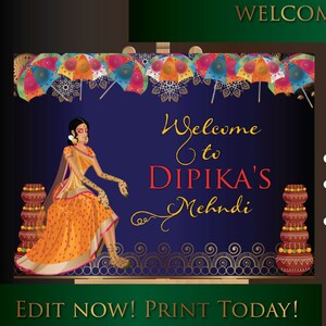 Mehndi decor sign & Mendhi Welcome signs, Desi Wedding decorations Indian as Mehndi Welcome sign, Mehndi Signs, Umbrella decor mendhi signs