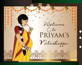 Seemantham sign in godh bharai welcome signs, seemantham decor & indian baby shower welcome signs, seemantham welcome sign, sreemantham