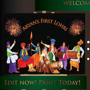 Panneau de bienvenue Lohri dans les panneaux Lohri, panneau de bienvenue de la fête Lohri et panneau de bienvenue Jaggo, panneaux Jaggo pour l&#39;entrée comme panneaux de mariage punjabi dans la décoration