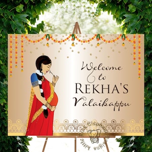 Seemantham sign in godh bharai welcome signs, seemantham decor & indian baby shower welcome signs, seemantham welcome sign, sreemantham