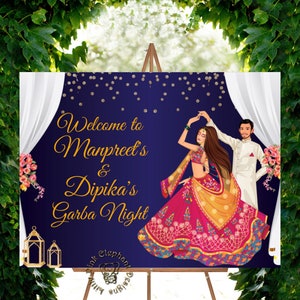 Sangeet welcome sign in welcome to sangeet posters, Indian wedding signs & Hindu wedding welcome signs, Garba signs in Sangeet entry signs