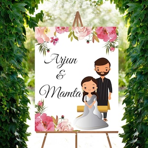 Indian wedding reception sign Hindu wedding reception sign indian welcome sign Indian sign Hindu wedding ceremony welcome sign LPECDS