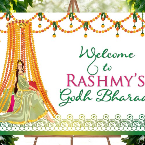 Seemantham Sign in Godh Bharai Signs Seemantham Decor Etsy India