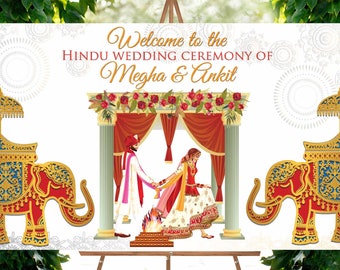 Indian wedding signs in Hindu wedding welcome signs, hindu welcome board &wedding posters indian, welcome to hindu wedding sign. Desi signs