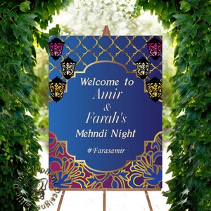 Nikah sign as Muslim wedding sign, Muslim wedding welcome signs & welcome to Nikah signs, Nikkah welcome signs as muslim wedding decor