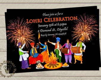 lohri invitation etsy lohri invitation cards