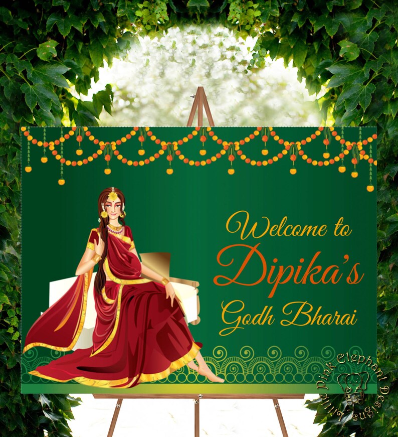 Godh Bharai Sign as Seemantham Decor Seemantham Signs & Etsy