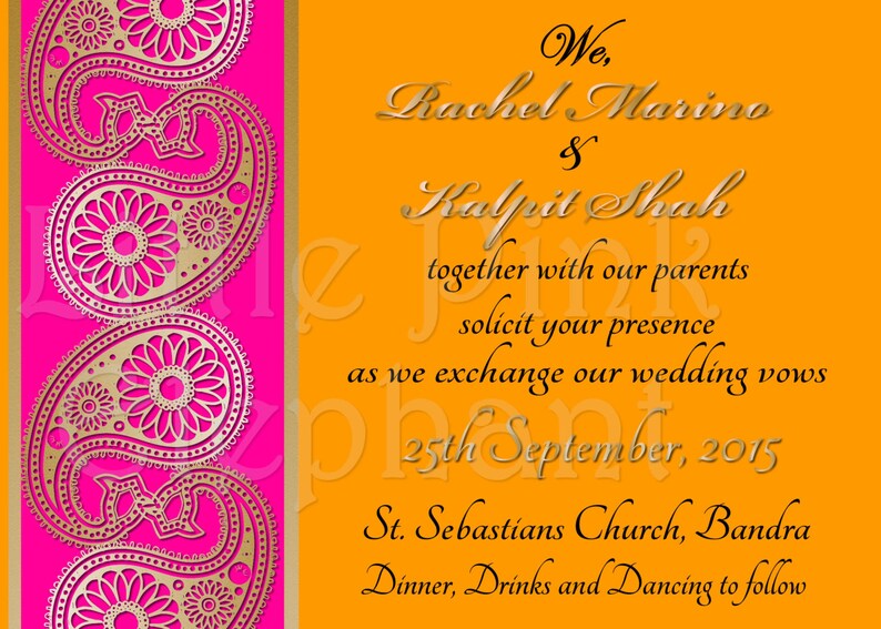 Bollywood Invitations Bollywood Party Invites Mehndi Party Etsy