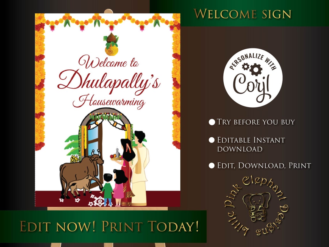 Housewarming Sign as Gruhapravesam Sign Sign Etsy
