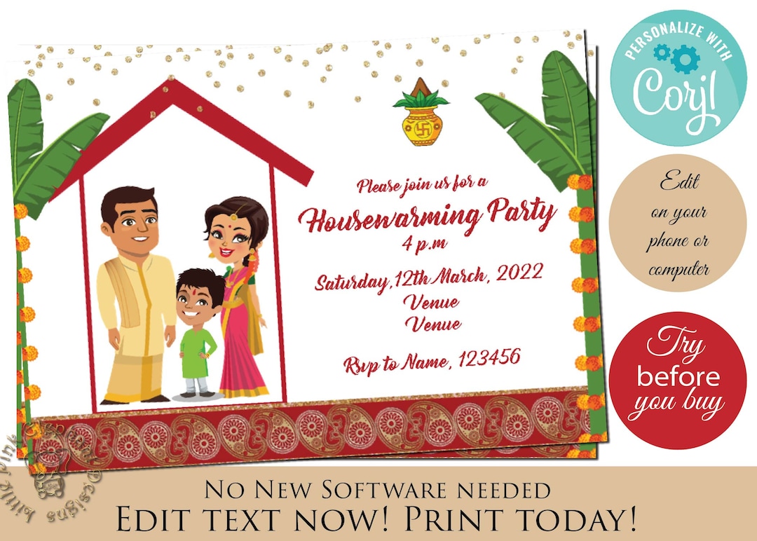 Buy Housewarming Invitation As Digital Housewarming Invitation Template 
