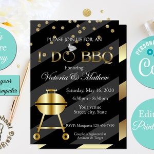 Buy I Do Barbecue Invitation as Engagement Party Invitations I Do Online in  India - Etsy