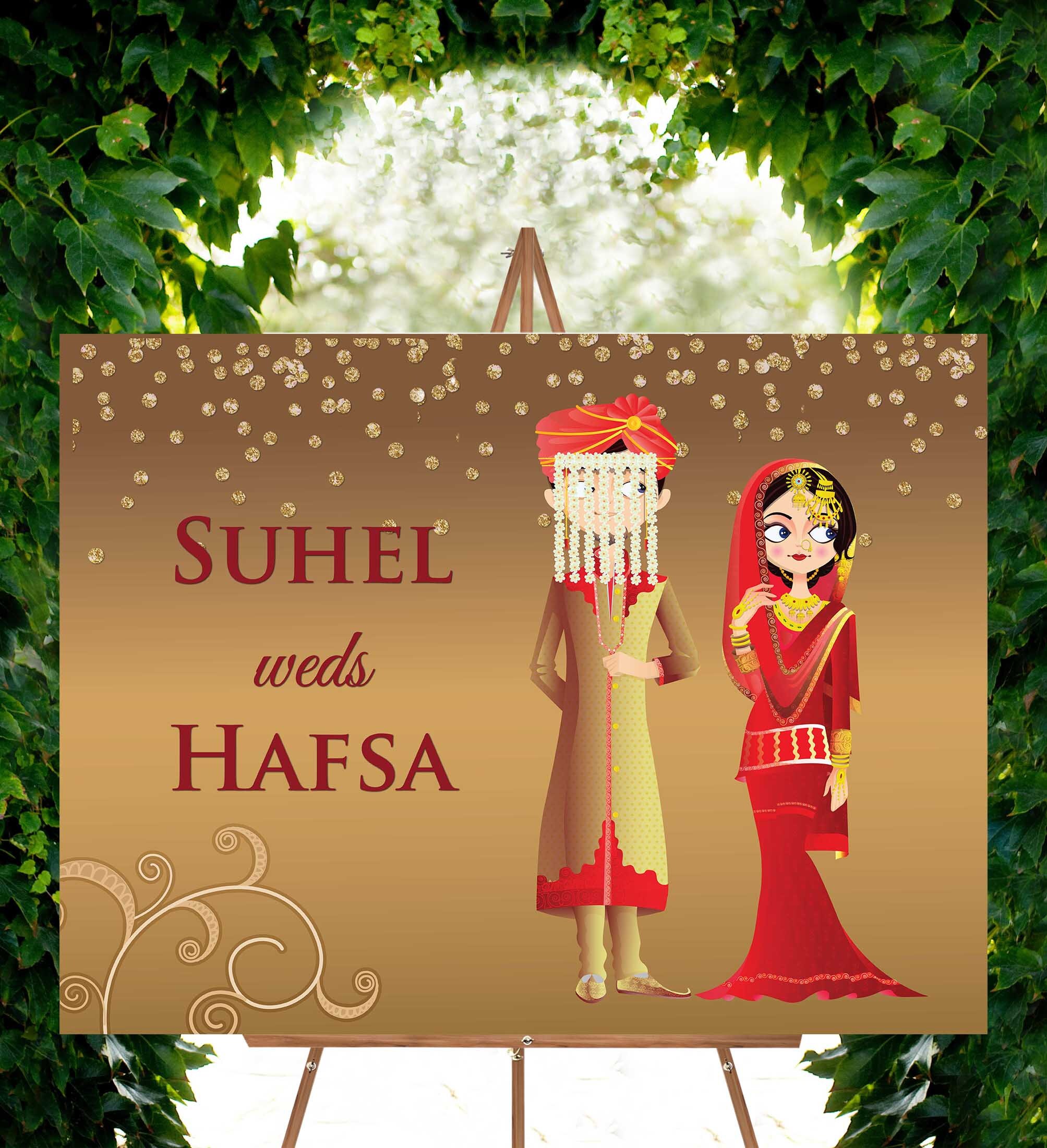 Nikah sign Nikah welcome sign Muslim wedding welcome sign | Etsy