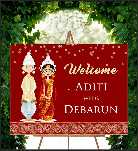 Telugu Wedding Welcome Sign as Telugu Wedding Signages South -  Norway