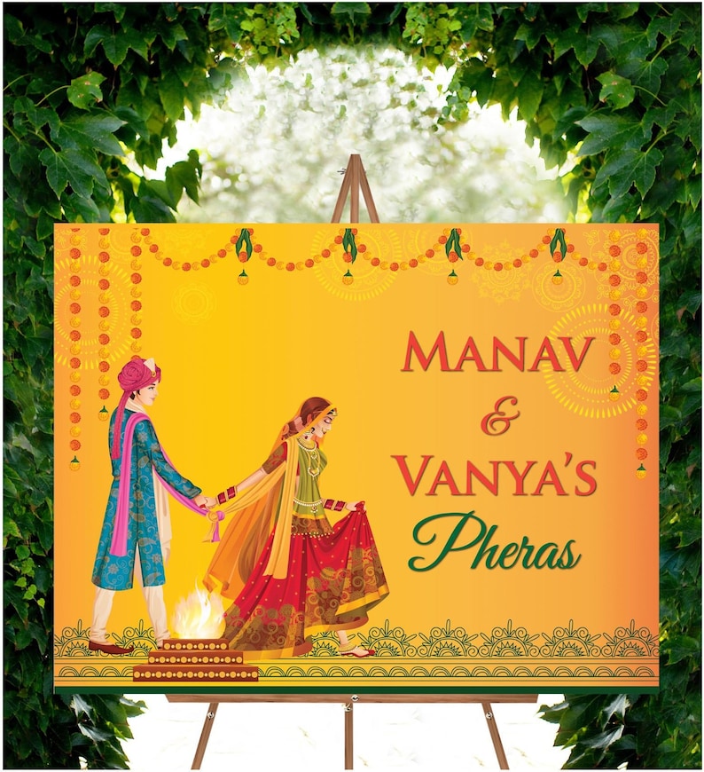 Marathi wedding sign Maharashtrian digital sign indian Etsy
