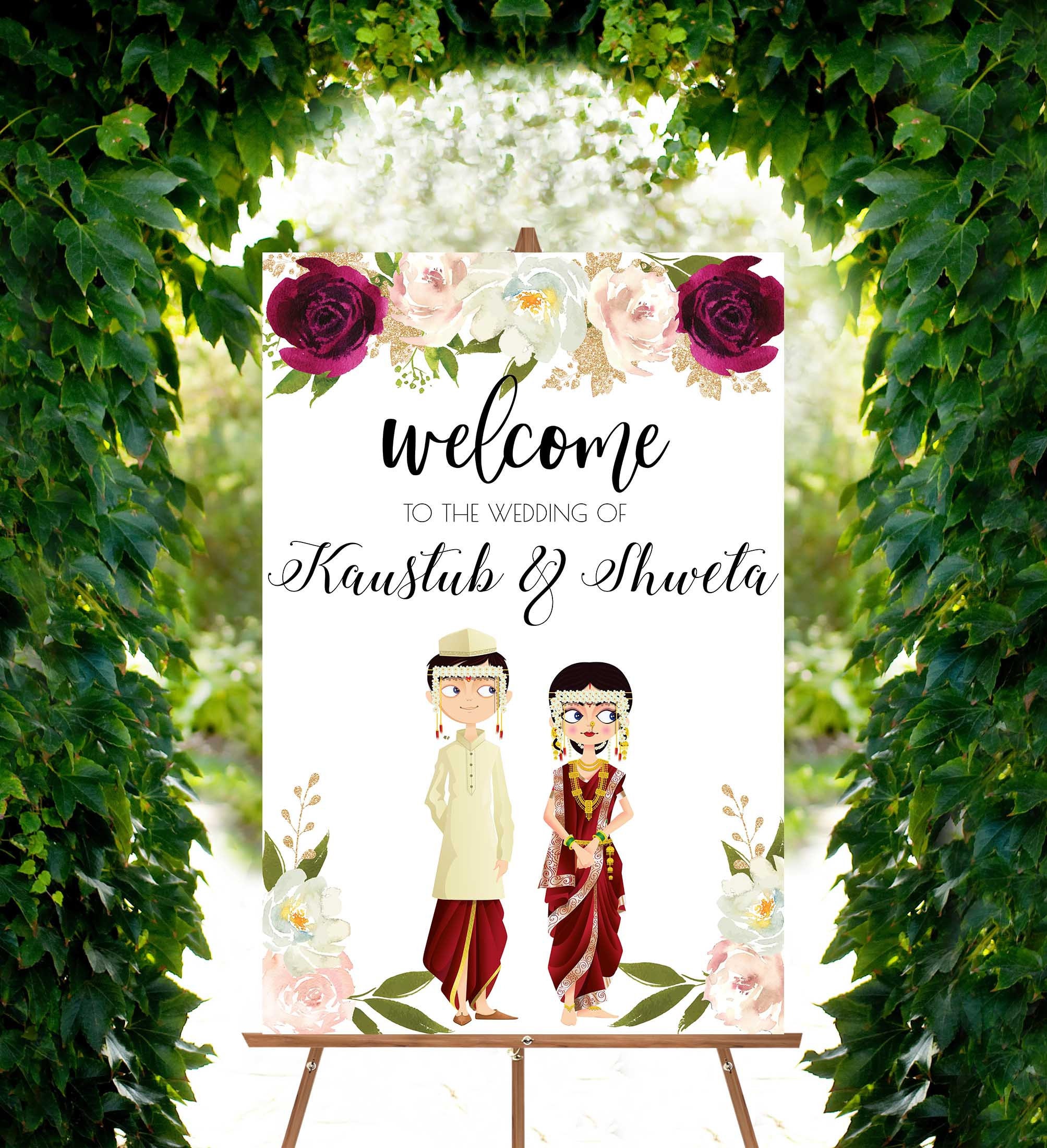 Buy Marathi Wedding Sign as Marathi Wedding Welcome Sign Hindu Online in  India - Etsy