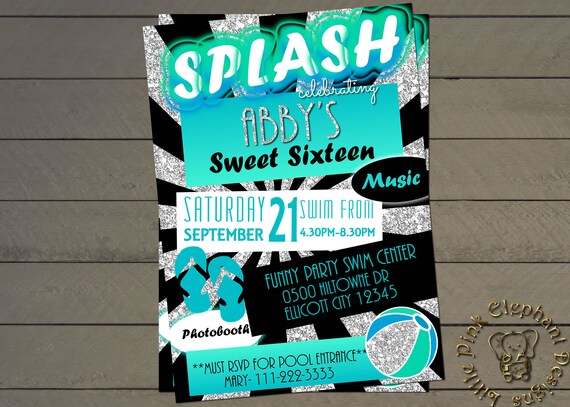 swim party sweet 16