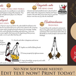 Telugu Wedding Program & Telugu Wedding Program Template, Telugu