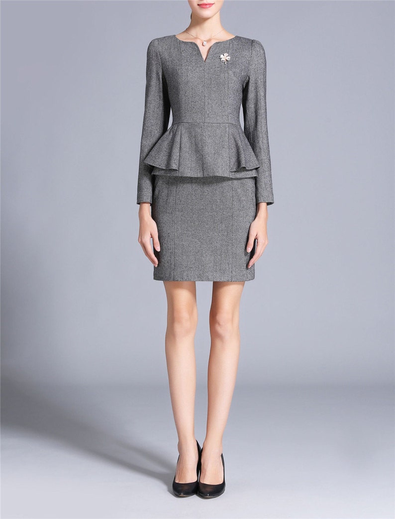 grey work dress