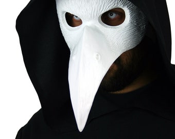 Plague Doctor White Raven mask