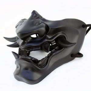 Japan Fanged Matt Black Mask Ghost of Tsushima mask