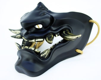 Japan Fanged Gold Teeth Mask Ghost of Tsushima mask