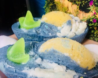 THE SALTY SWABBER Soap Bar/8 oz/Salt Soap/Ocean Soap/Beach Theme Soap/Sponge Soap/Gifts for her or him