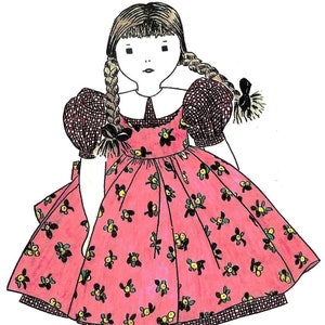 13" Doll & Doll Clothes Vintage Sewing Pattern PDF Instant Download