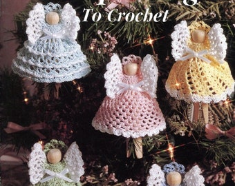 Christmas Angels Crochet Pattern, Christmas Ornaments