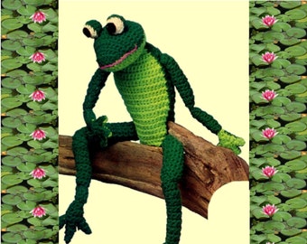 Princely Frog Vintage Crochet Pattern PDF Digital Download Pattern