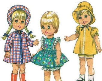 15" Toddler Doll Clothes Pattern Simplicity 7971 Toddler Dolls Vintage Sewing PDF Doll Clothes Digital Download