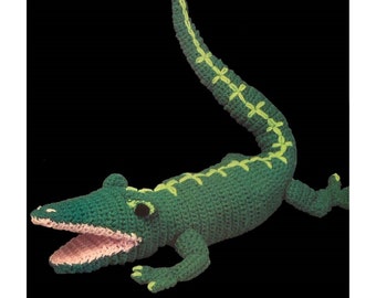 Amigurumi Alligator Crochet Pattern Vintage Crochet PDF Digital Download